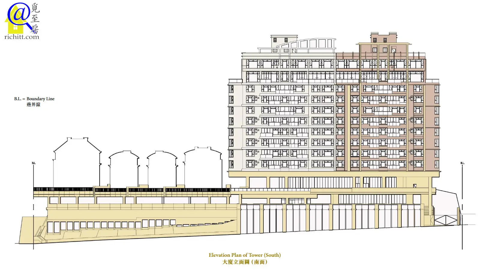 御海園大廈立面圖A