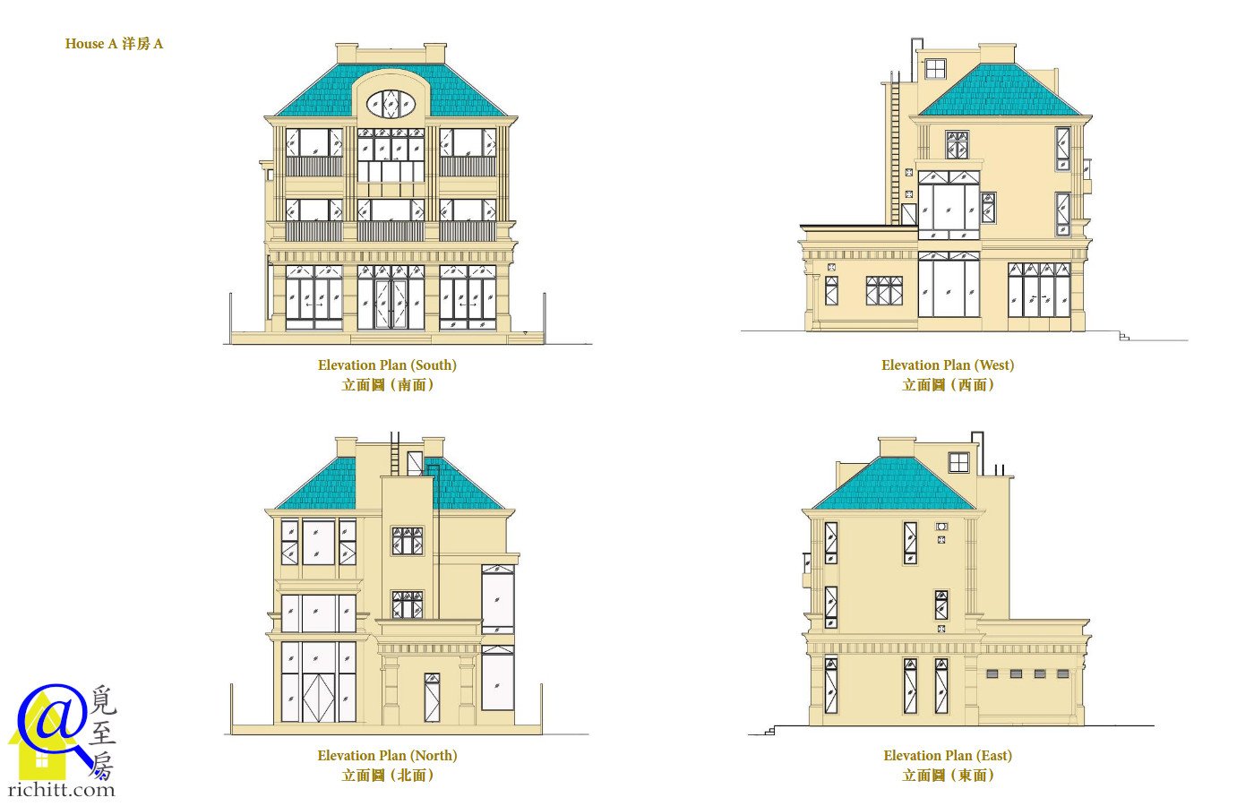 御海園洋房立面圖A